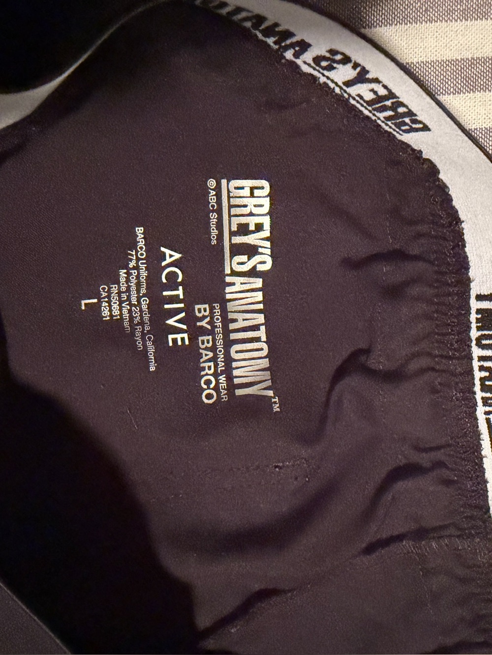 Women’s Black Drawstring Scrub Pants - Grey’s Anatomy - Picture 2 of 5